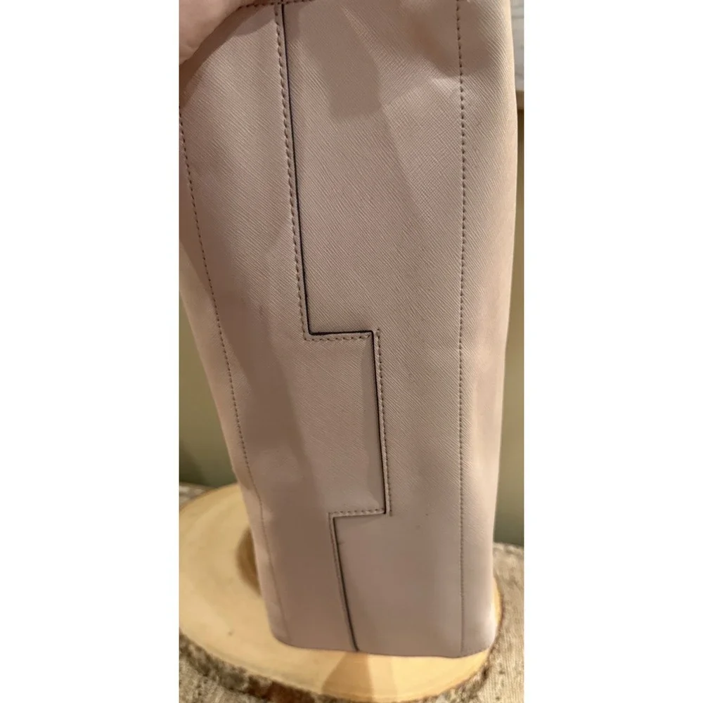 Tory Burch Robinson Double Zip Tote Bag Pale Apricot Pink Style New With Defects